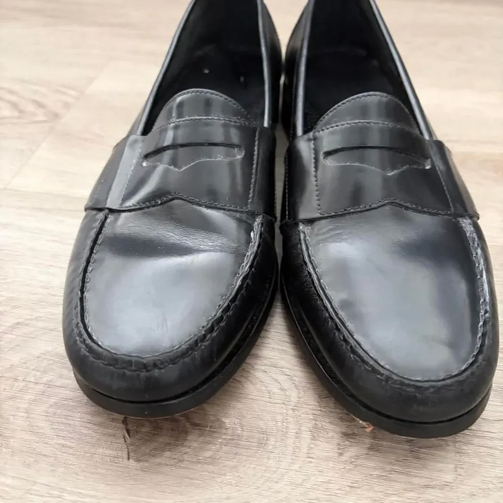 Great condition, Cole-Haan City Men's Black Leather Penny Loafers mens size 9.5